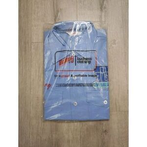 Vintage Unitog Chain Stitch Gas‎ Station Uniform Short Sleeve Shirt Mens 15-15.5